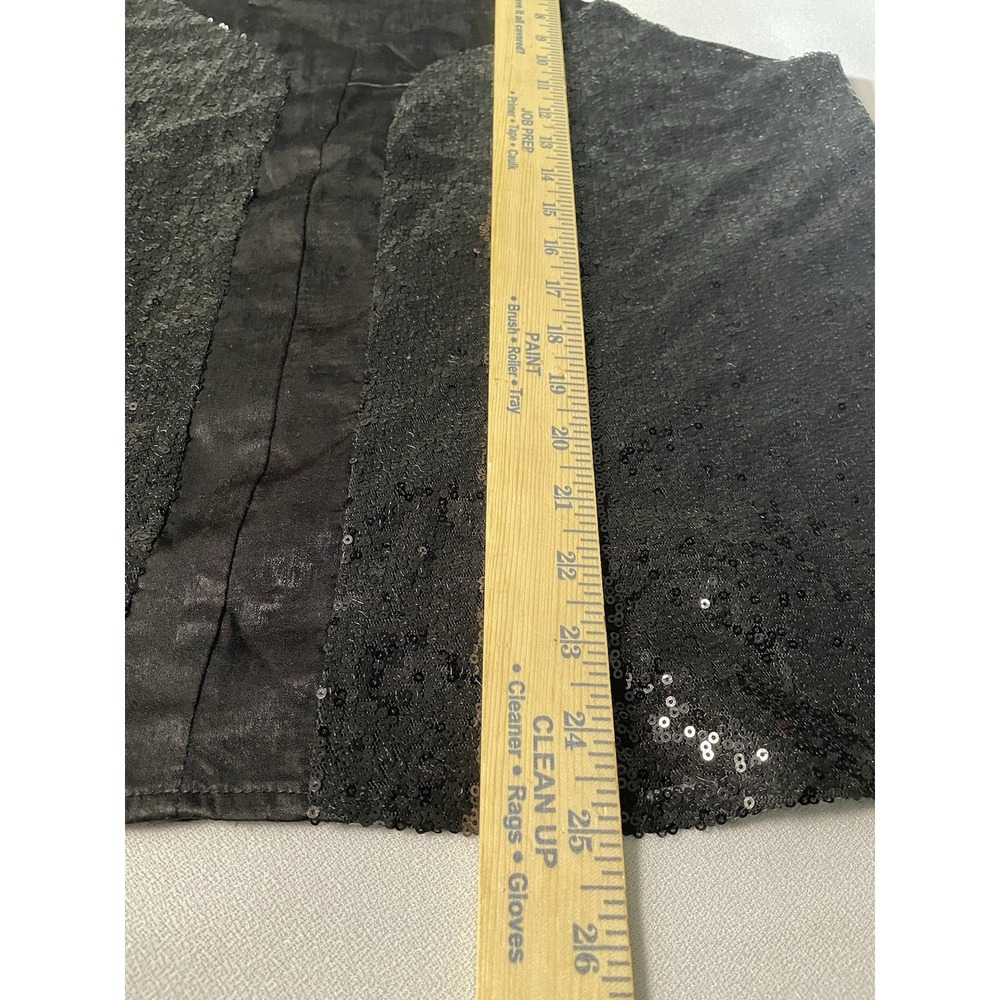 Andree by Unit Black Sequin Tank Top Women's Size Large Racerback Lined - Picture 5 of 8